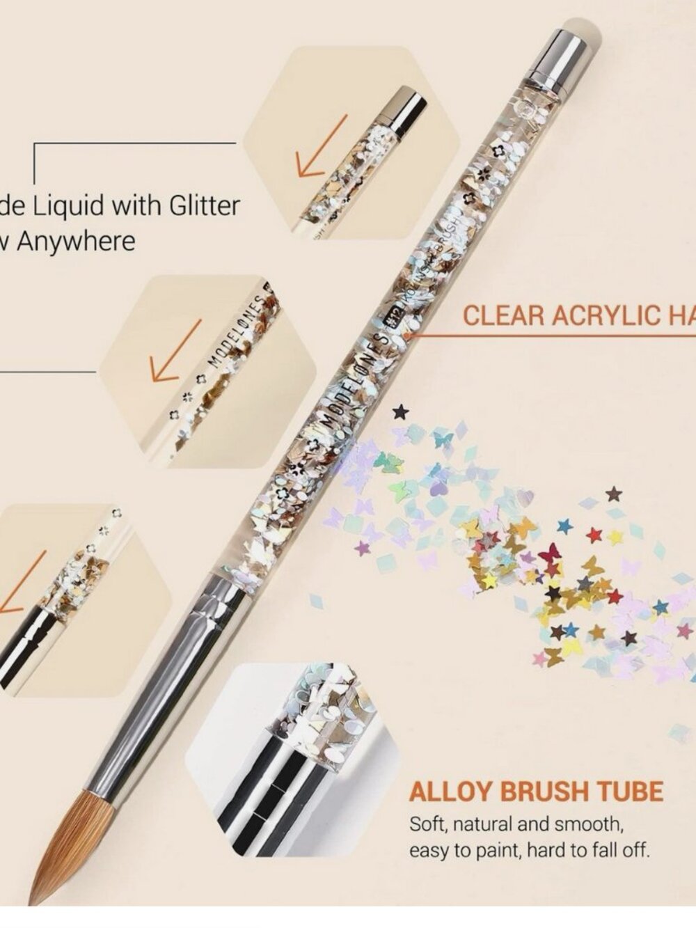 Kolinsky Nail Acrylic Brush Size 8 Round Brush (2) per order /Sealed - FREE SHIP